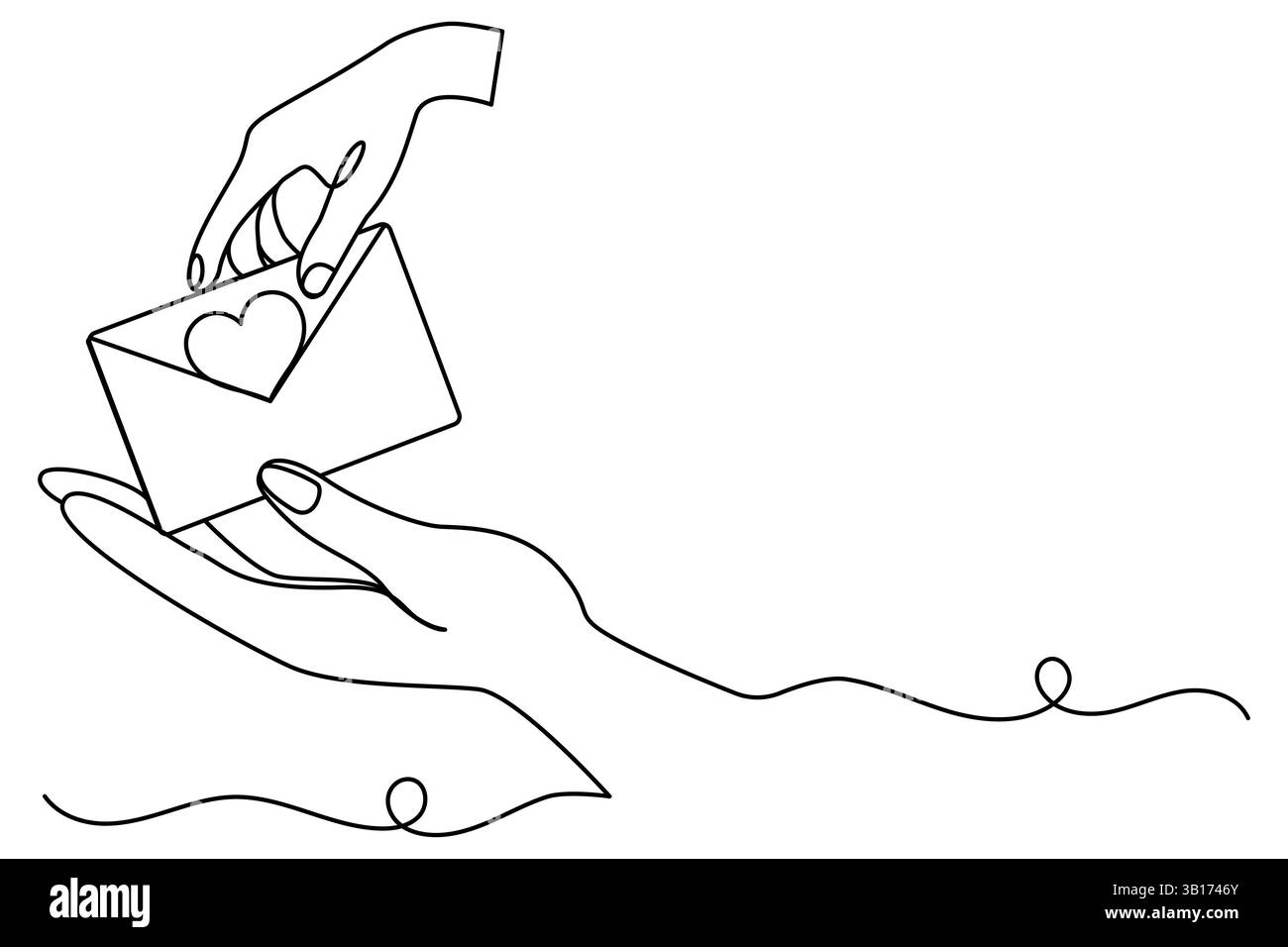 Love quest'ultimo disegno continuo di una linea di valentine day delinea semplice icona vettoriale. Illustrazione Vettoriale