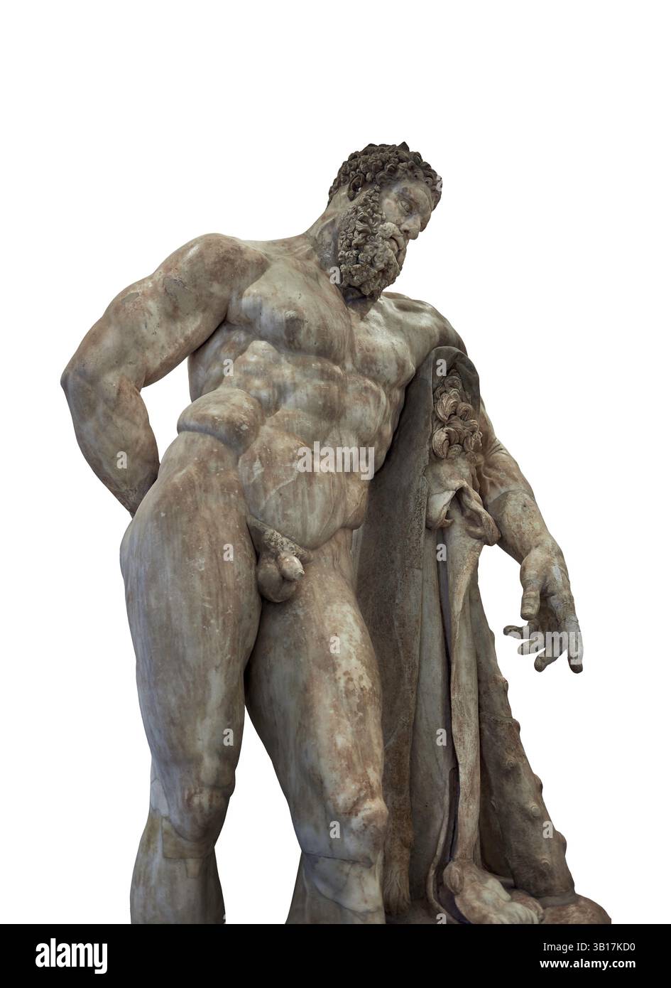 Statua romana di Ercole in piedi dalle Terme di Caracalla, Roma. Copia romana della fine del II secolo d.C. copiata da un tratto del IV secolo a.C. bronzo stat Foto Stock