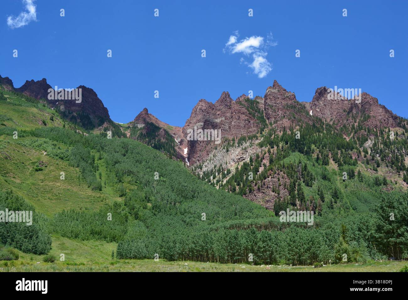 Maroon Bells Snowmass Wilderness White Rive National Forest Aspen Colorado USA Foto Stock