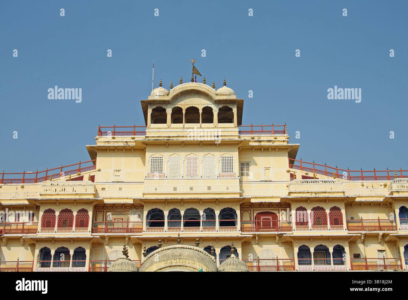 Chandra Mahal, uno degli edifici all'interno del complesso City Palace, Jaipur, Rajasthan, India Foto Stock