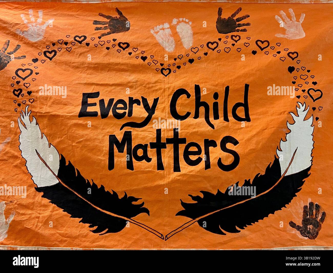 Poster Every Child Matters, Orange Shirt Day, settembre 30. 2022 Montreal Canada/Remember Indigenous Residential School Survivors Foto Stock