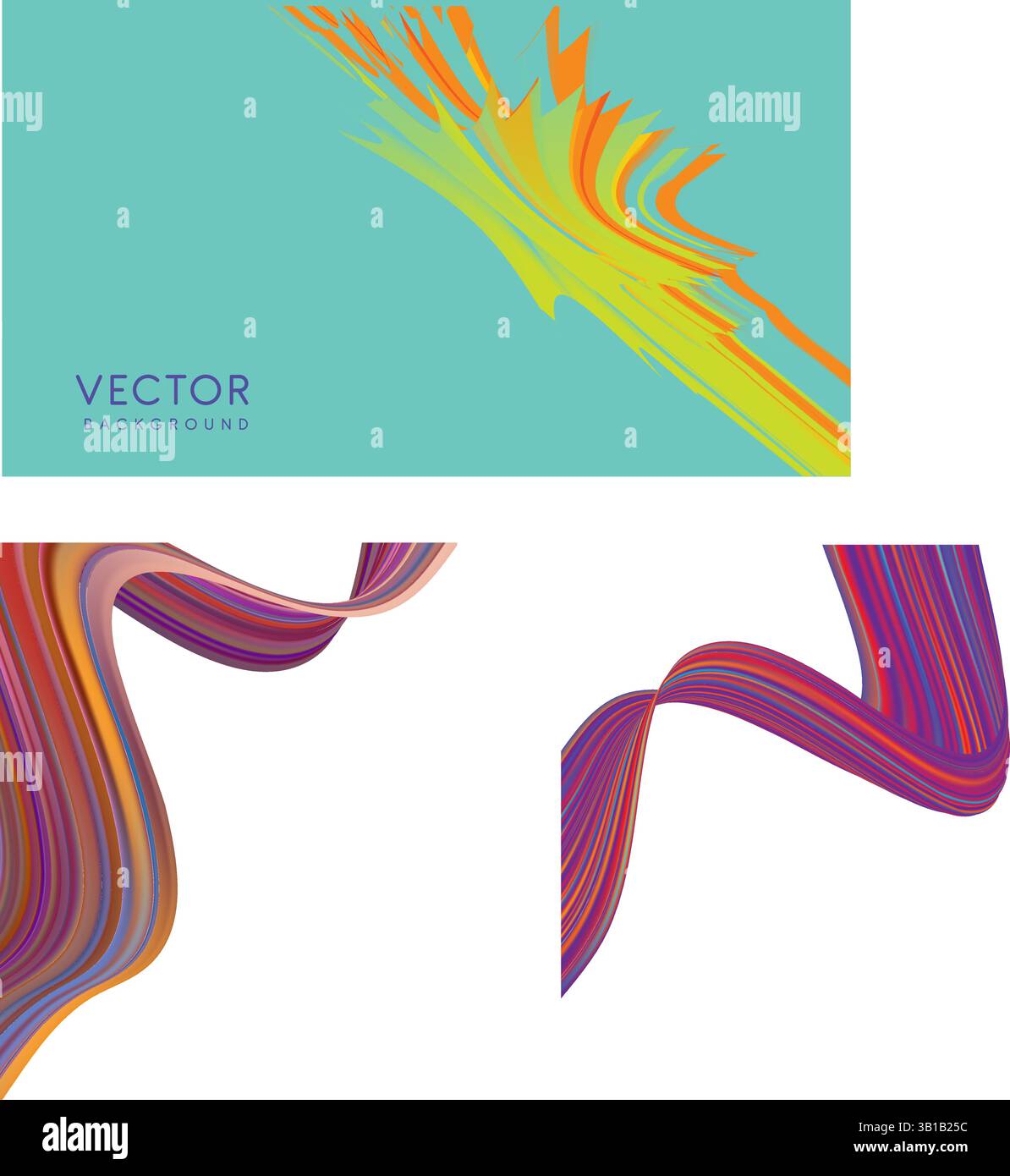 Uno sfondo vettoriale astratto caratterizzato da una gamma vibrante di colori accattivanti e audaci Illustrazione Vettoriale