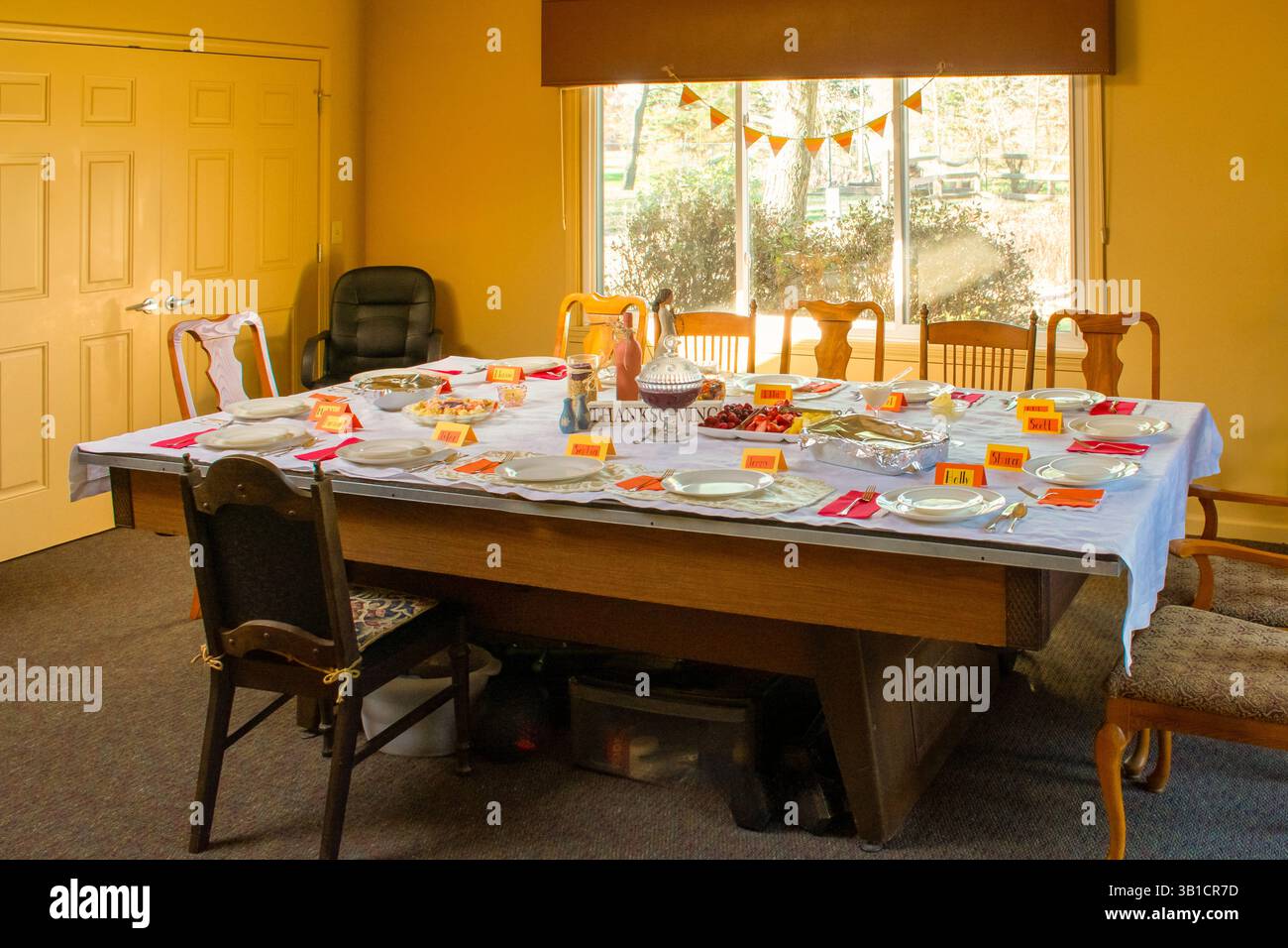 Cena di ringraziamento tabella Foto Stock