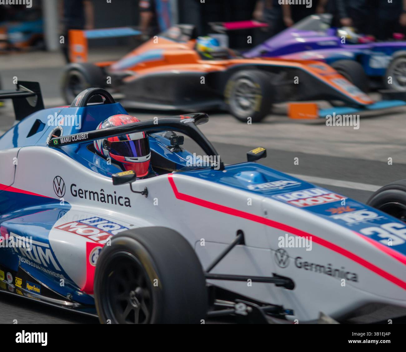 São Paolo, Brasile - 20 aprile 2024: Auto da corsa sul circuito Interlagos (autodromo de Interlagos) Foto Stock