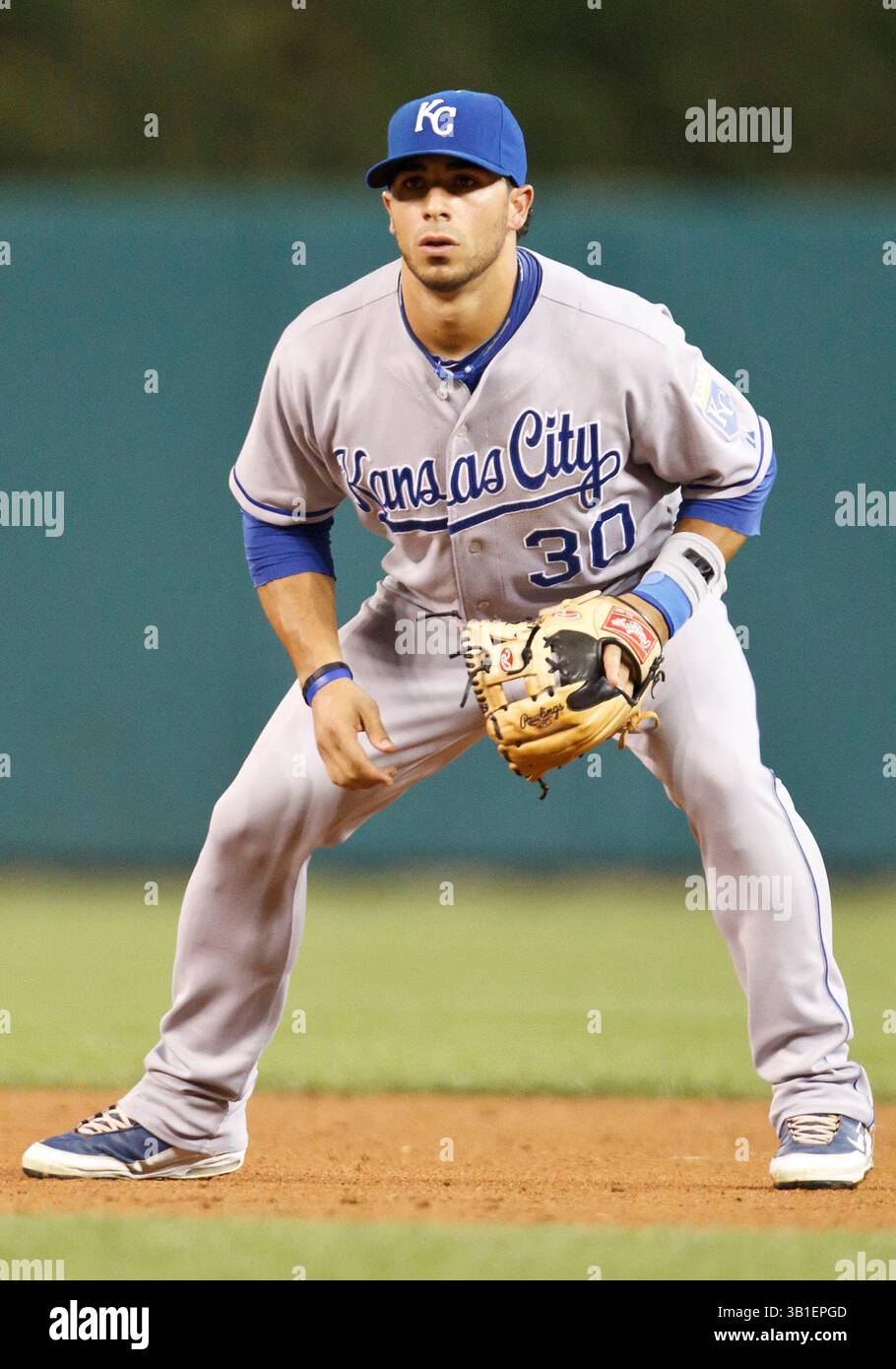 21 settembre 2010: Mike Aviles, interno dei Kansas City Royals (#30) durante la partita tra i Kansas City Royals e i Detroit Tigers al Comerica Park di Detroit, Michigan. I Royals hanno battuto in finale i Tigers 9-6.(Credit Image: © John Mersits/Cal Sport Media/ZUMApress.com) Foto Stock