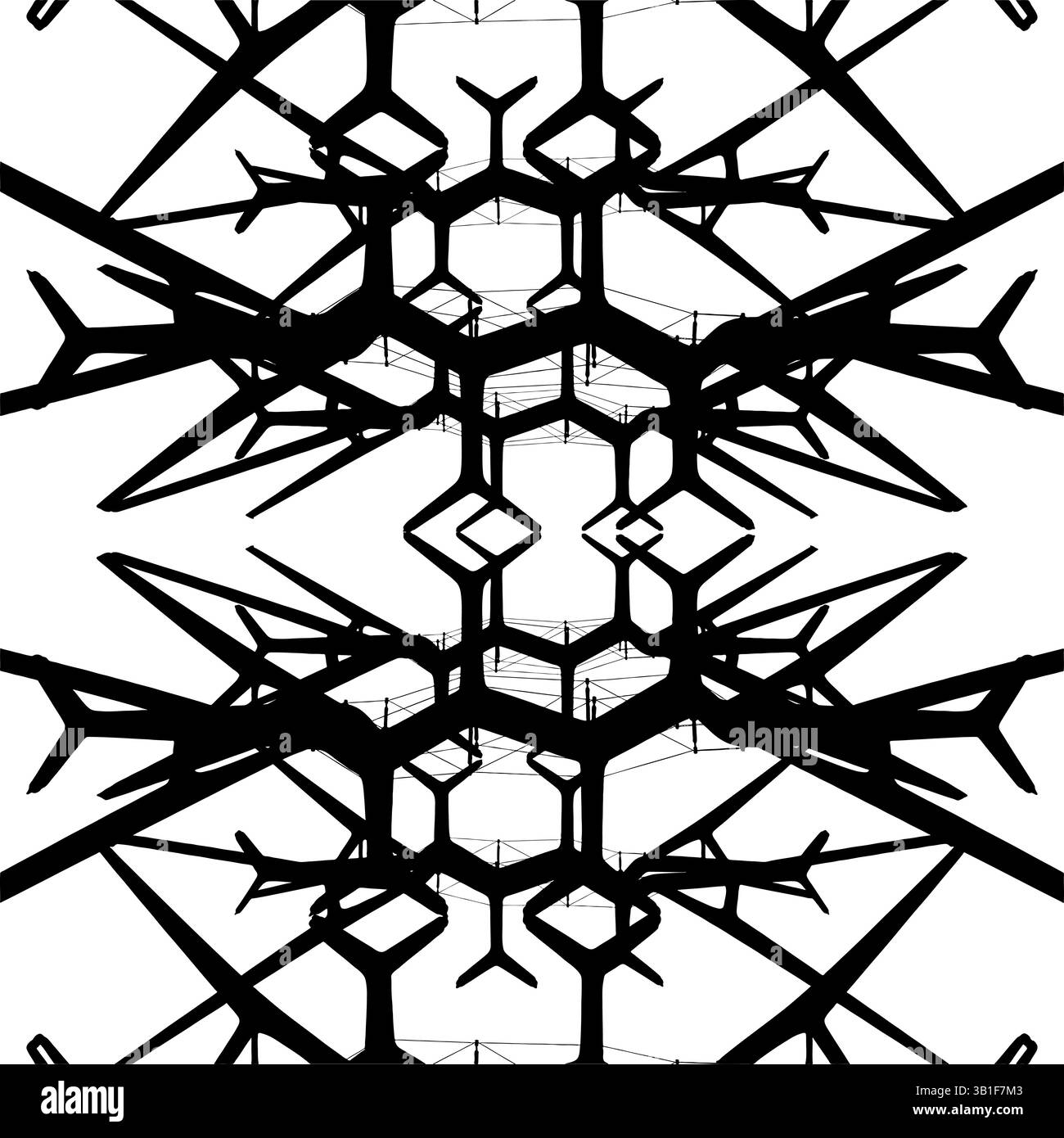 Struttura di costruzione astratta silhouette vettore. Illustrazione della costruzione architettonica isolata su sfondo bianco. Illustrazione Vettoriale
