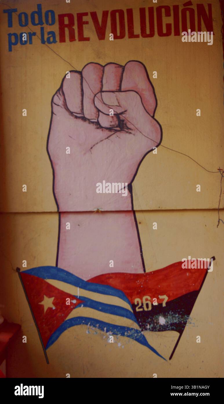 Propaganda cubana Foto Stock