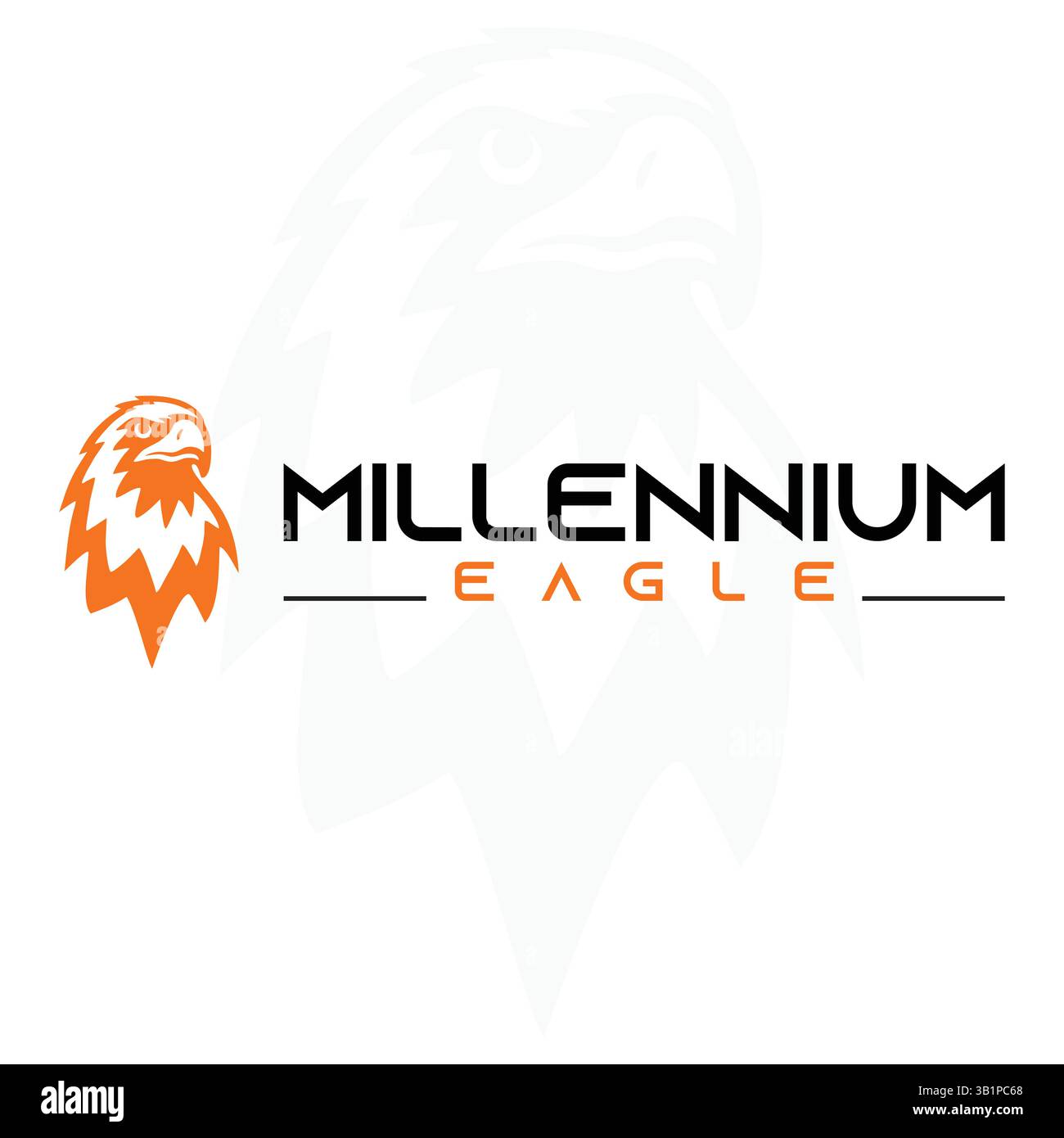 Design del logo Eagle nel modello vettoriale Illustrazione Vettoriale