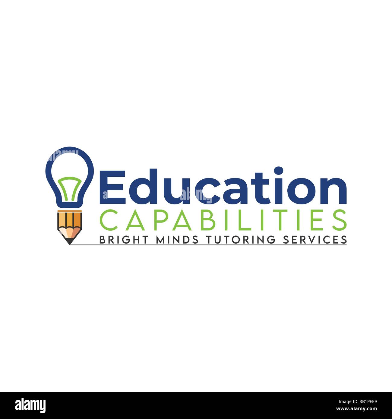 Design del logo Education in modello vettoriale per Education institute Illustrazione Vettoriale