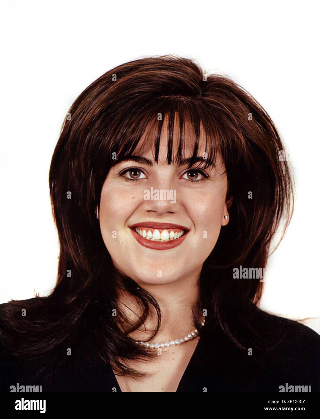 Monica Lewinsky. Ritratto dell'ex stagista della Casa Bianca sotto Bill Clinton, Monica Samille Lewinsky (1973), documento di identità ufficiale del governo, 1997 Foto Stock