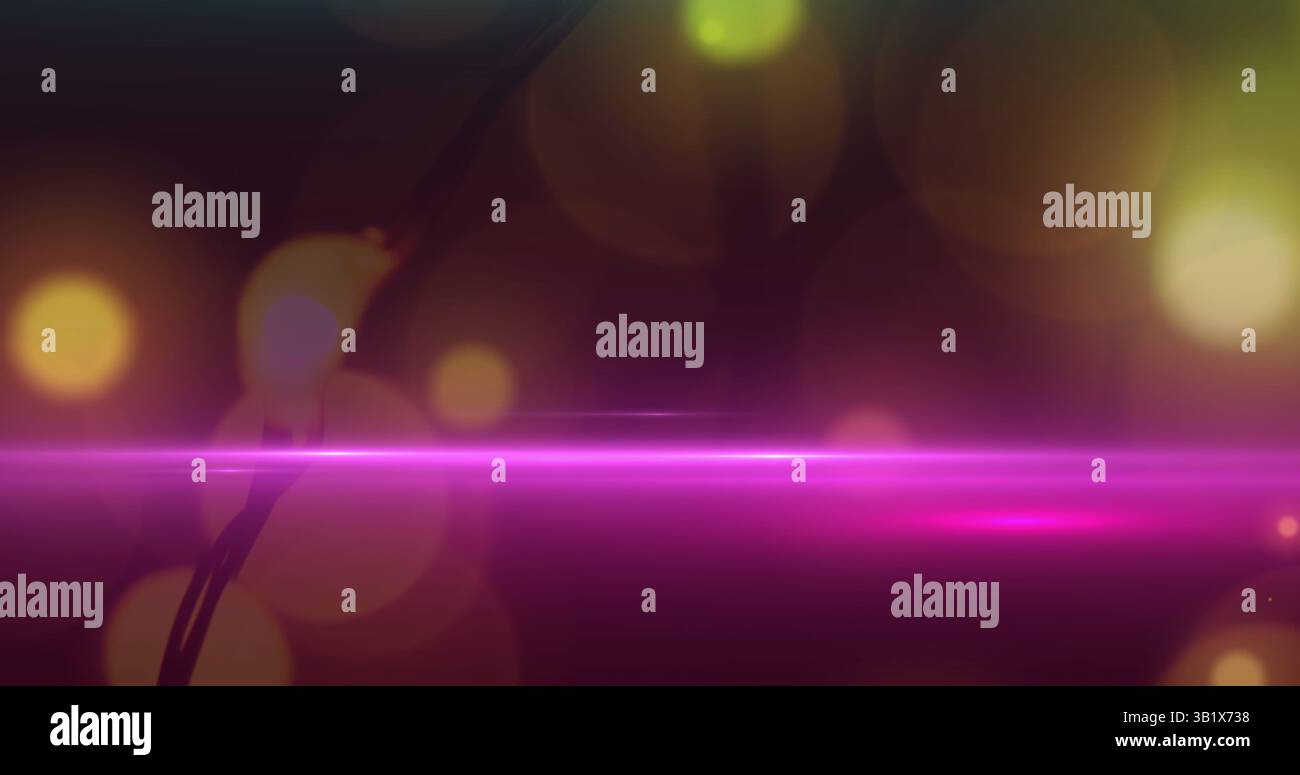 Immagine di luci e macchie arancioni sulle luci Foto Stock