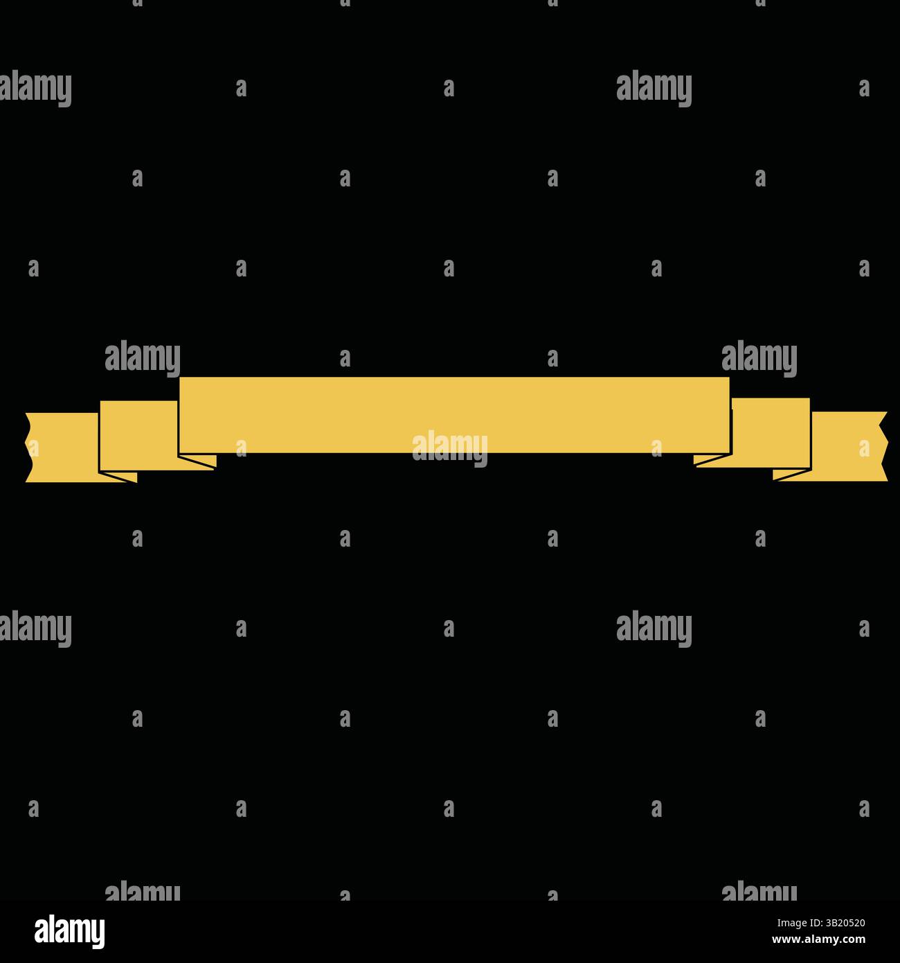 Striscione a nastro dorato Vector | Design a nastro vintage | elegante striscione bianco png Illustrazione Vettoriale