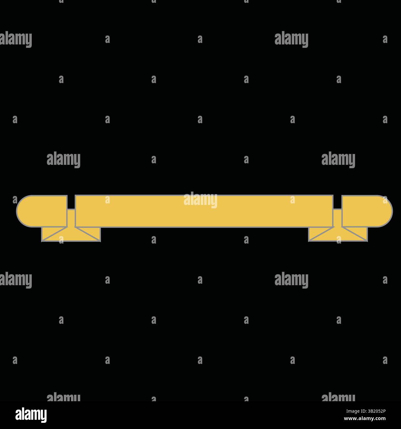 Striscione a nastro dorato Vector | Design a nastro vintage | elegante striscione bianco png Illustrazione Vettoriale