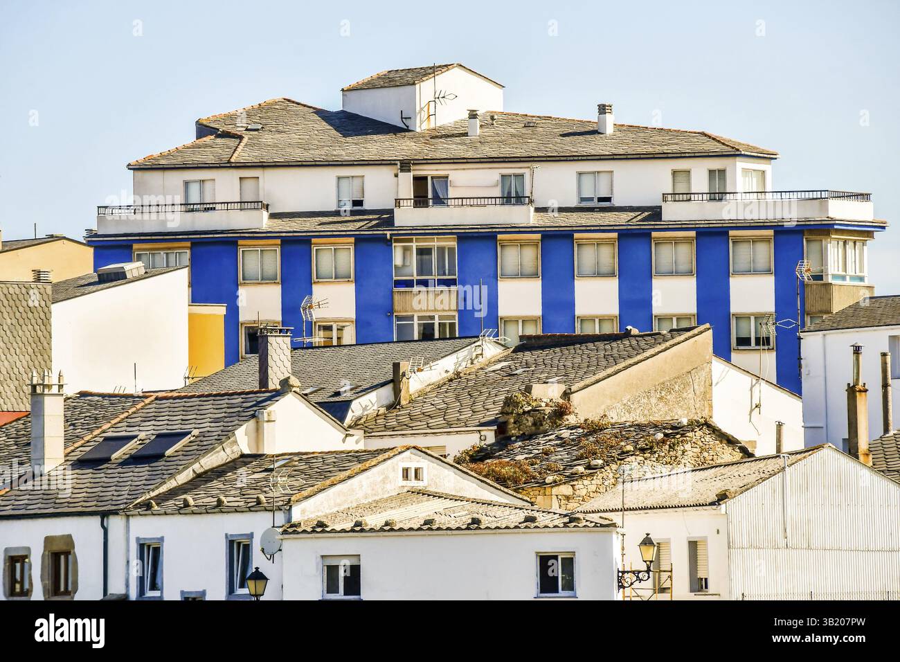 Vista panoramica, a san cibrao lugo, spagna settentrionale, galizia, spagna Foto Stock