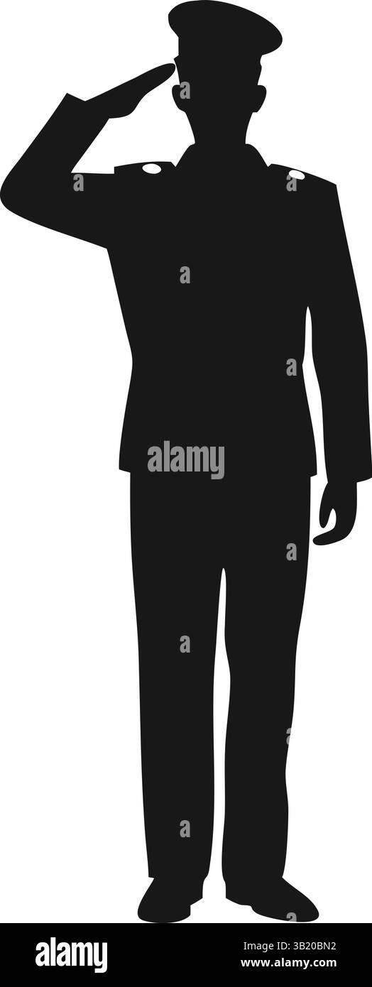 Silhouette di salute militare Illustrazione Vettoriale