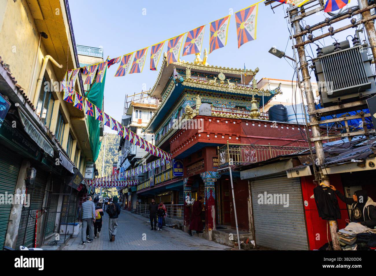 McLeod Ganj o McLeodganj è un sobborgo di Dharamshala Foto Stock