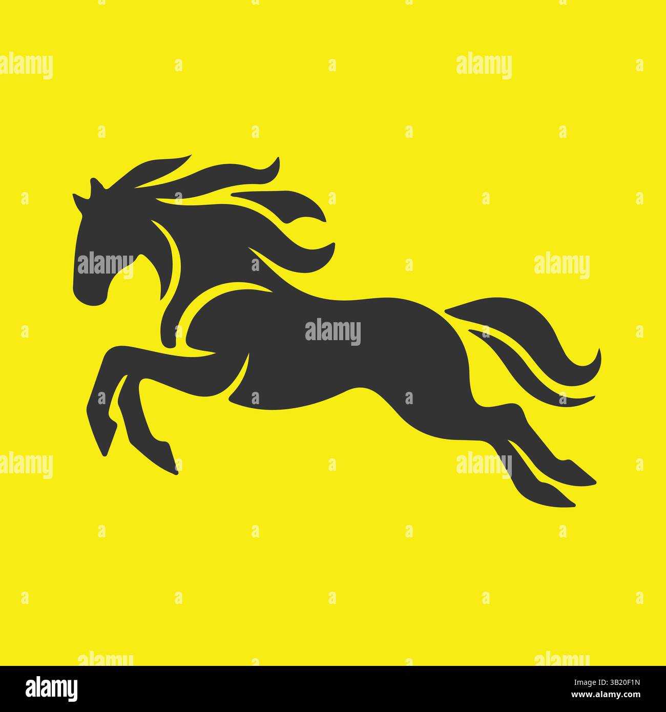 Illustrazione grafica vettoriale della silhouette del cavallo Illustrazione Vettoriale