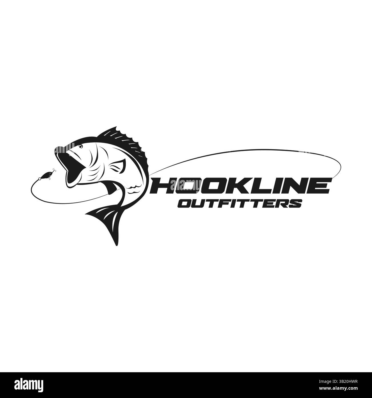 design del logo fish nel modello vettoriale Illustrazione Vettoriale