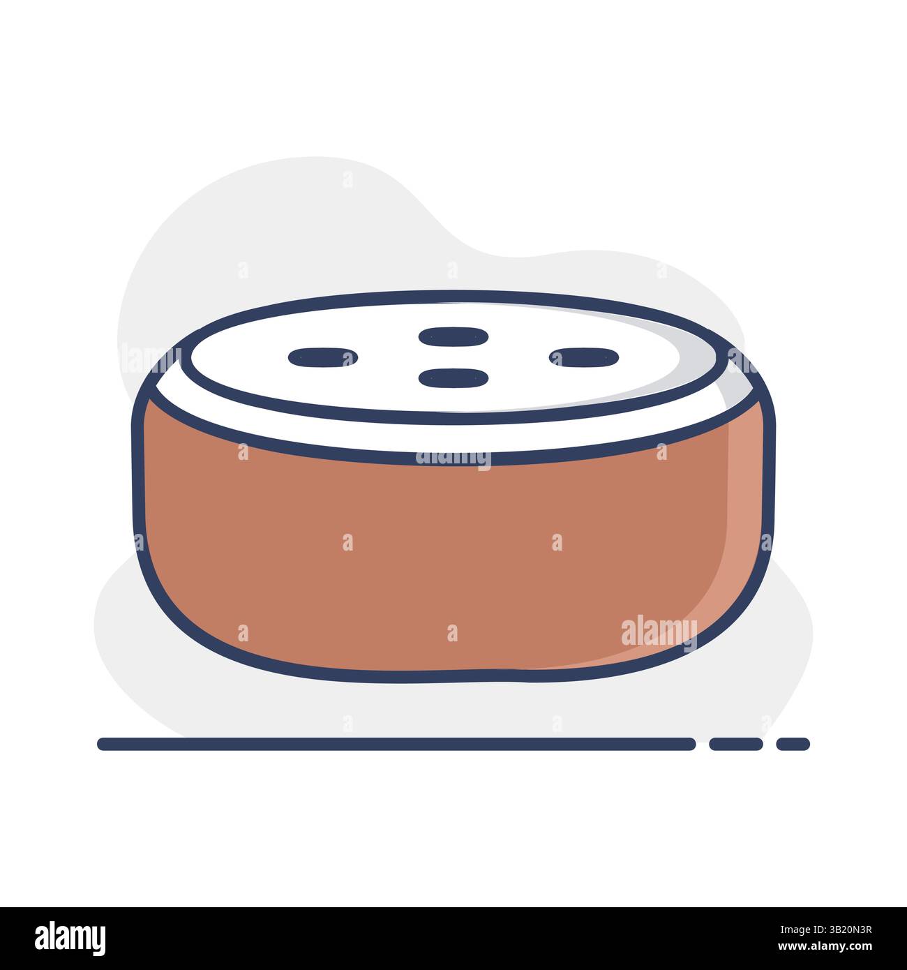 Altoparlante intelligente di piccole dimensioni con icona del vettore di riconoscimento vocale. Simbolo grafico per il design di applicazioni, logo, app e siti Web musicali e audio Illustrazione Vettoriale