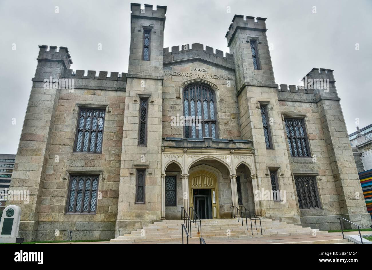 Hartford, Connecticut, Stati Uniti d'America – 7 ottobre 2018. Museo d'arte Wadsworth Atheneum di Hartford, Connecticut. Fondata nel 1842 e aperta nel 1844, Foto Stock