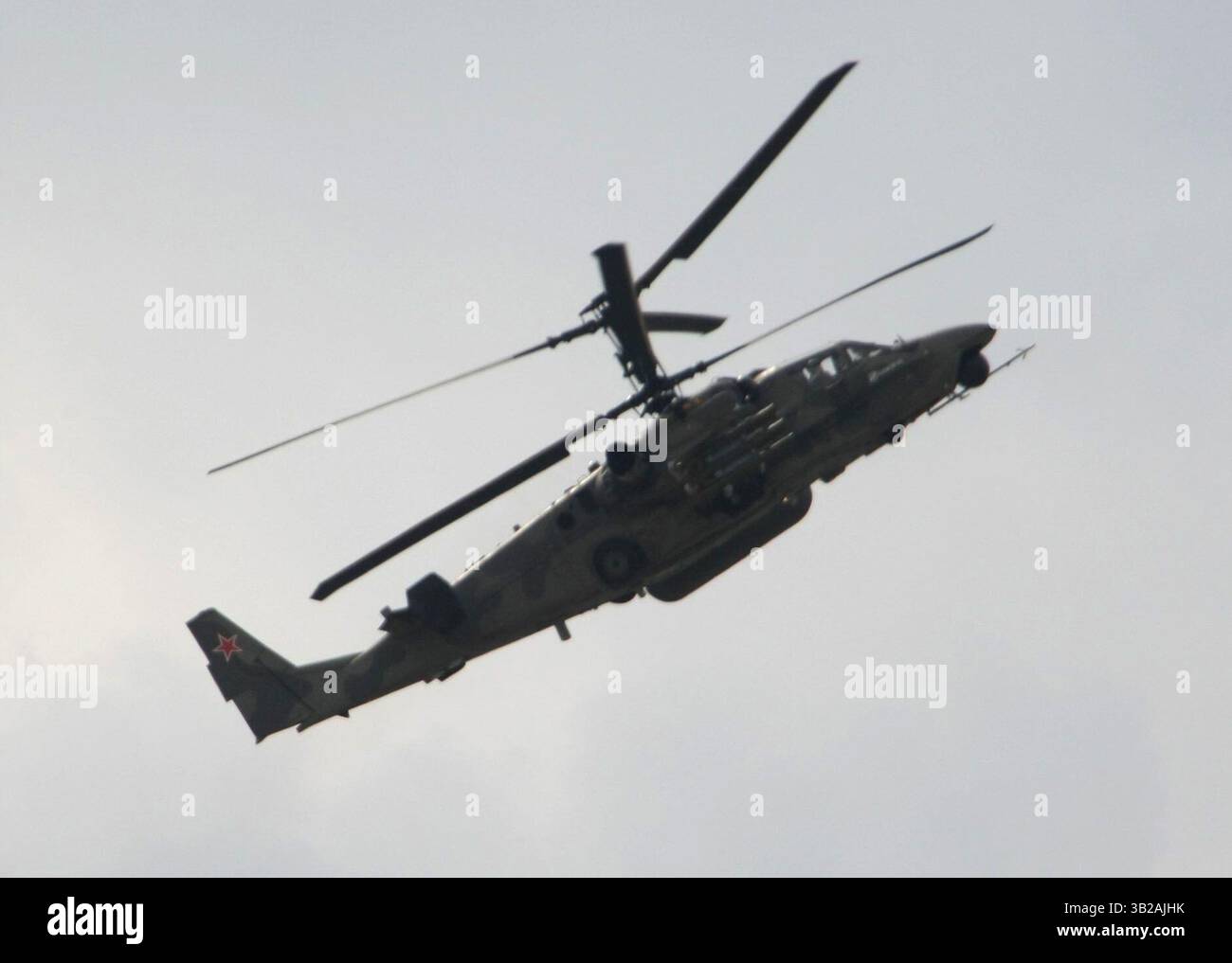 18 agosto 2009 - Zhukovskij, Russia - MAKS 2009 Aerospace Exhibition. NELLA FOTO: Elicottero da combattimento Kamov Ka-52 "alligato". (Immagine di credito: © PhotoXpress/ZUMA Press) Foto Stock
