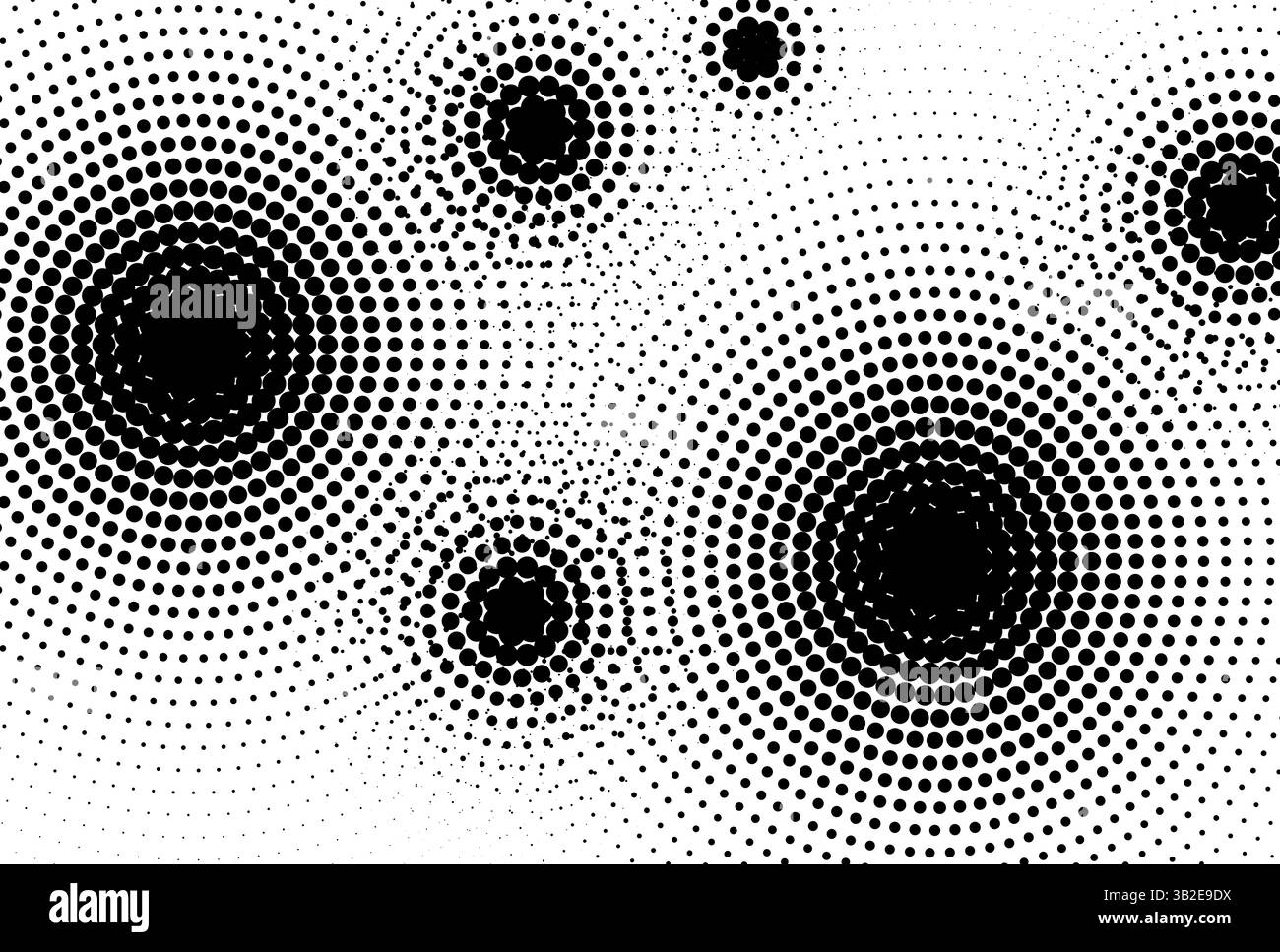 Motivo di punti in bianco e nero astratto per creare una texture visiva. Illustrazione vettoriale Illustrazione Vettoriale