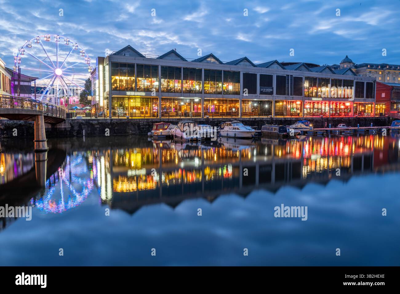 La ruota di Bristol di notte, Bristol Regno Unito Foto Stock