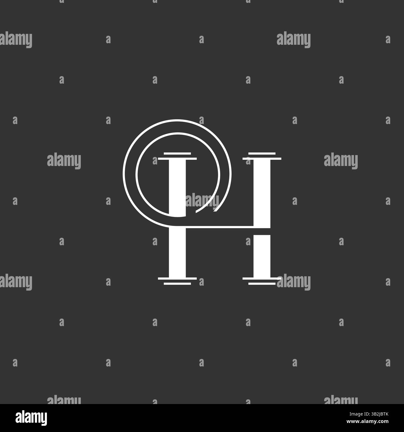 Design e logo iniziale del logo Creative o H Last. EPS 10 Illustrazione Vettoriale