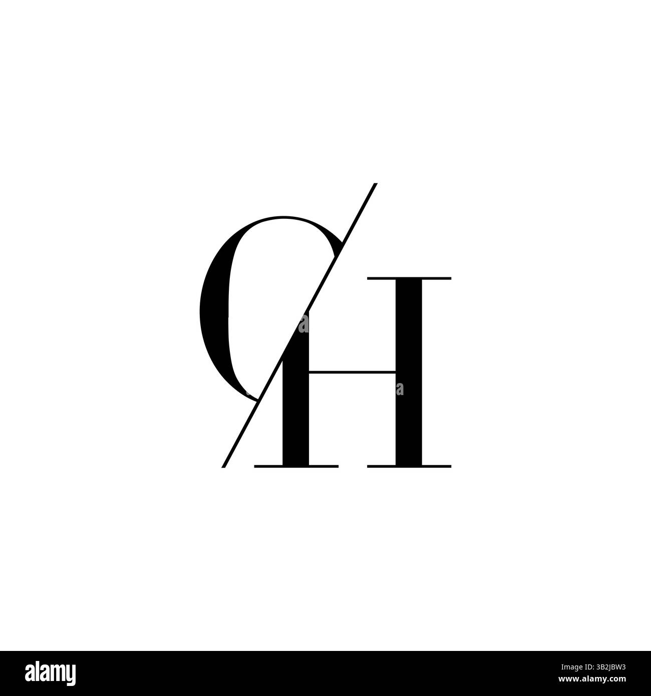 Design e logo iniziale del logo Creative o H Last. EPS 10 Illustrazione Vettoriale