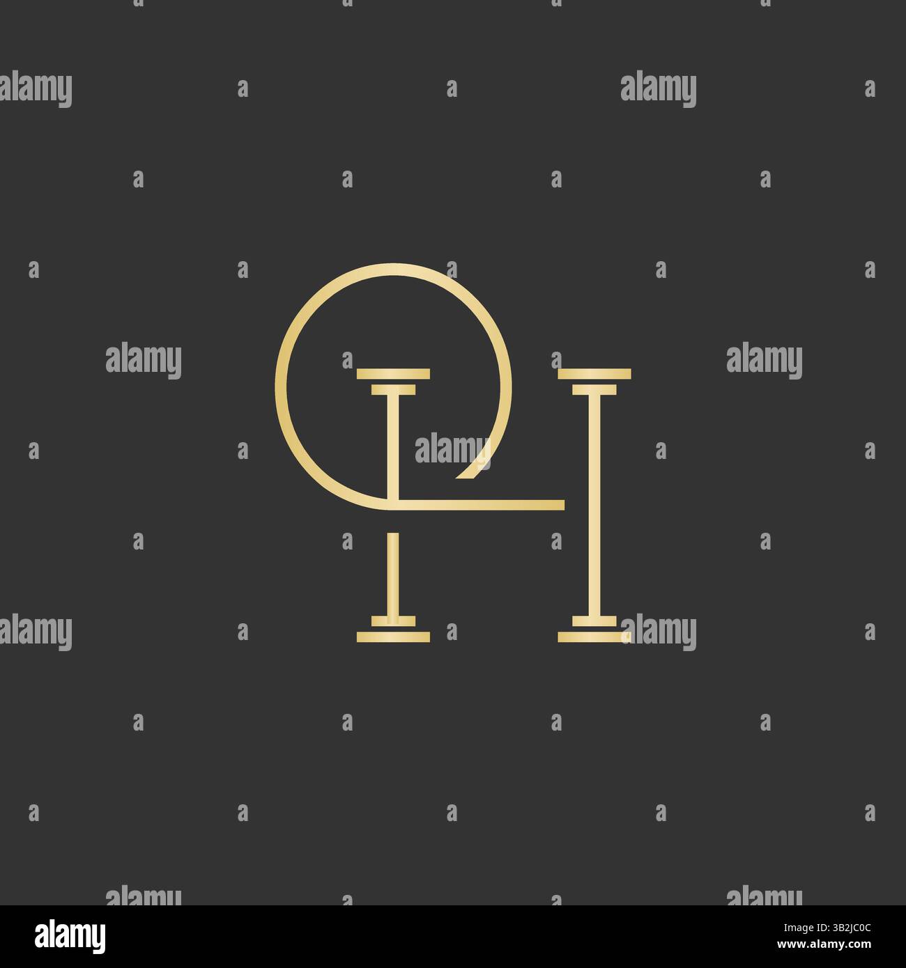 Design e logo iniziale del logo Creative o H Last. EPS 10 Illustrazione Vettoriale