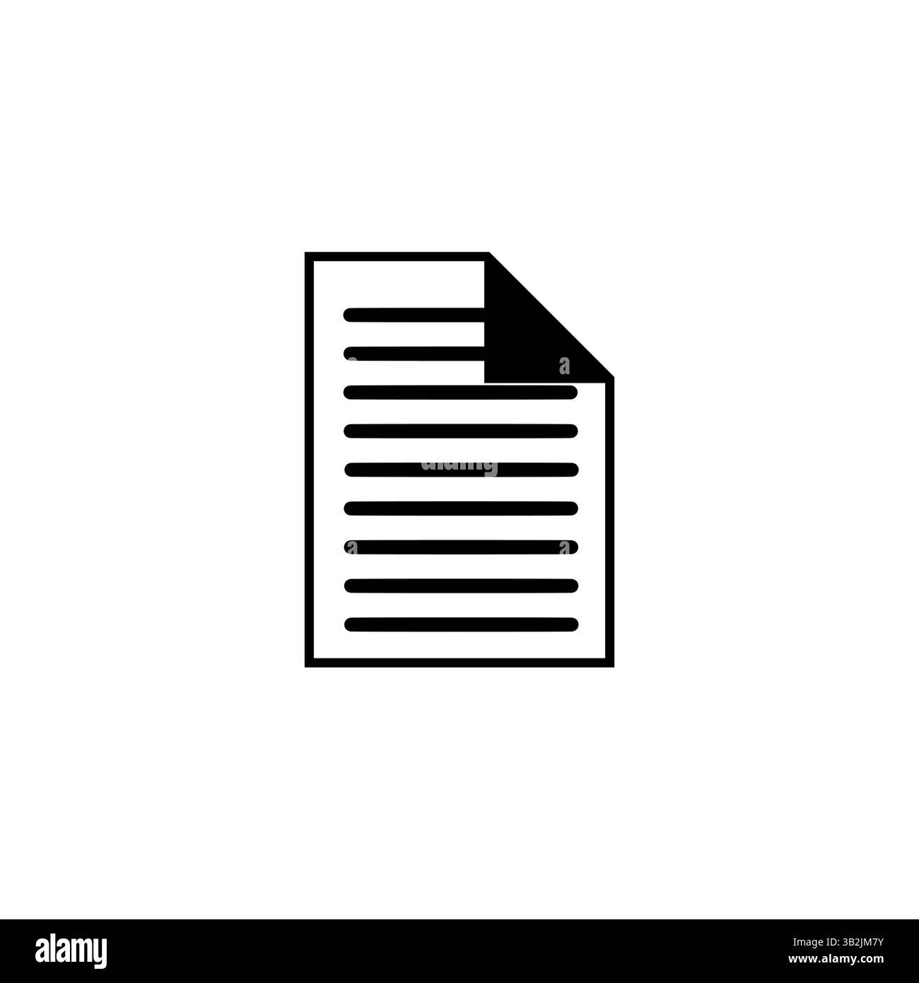 Icona della pagina del documento. Vettore fogli di carta. Simbolo file Office. Illustrazione scritta del rapporto. Illustrazione Vettoriale