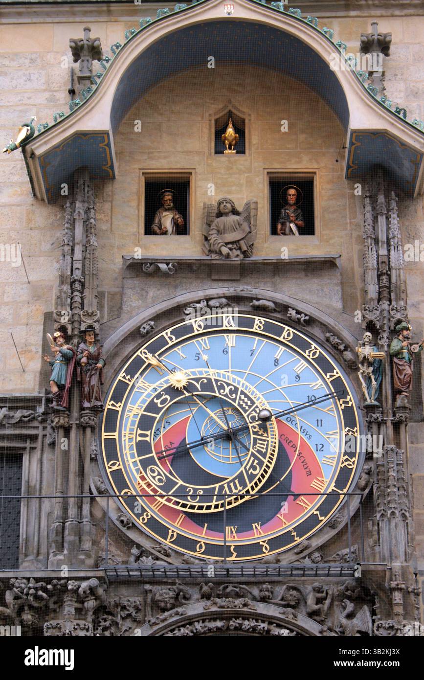 Orloj - Orologio astronomico di Praga Foto Stock