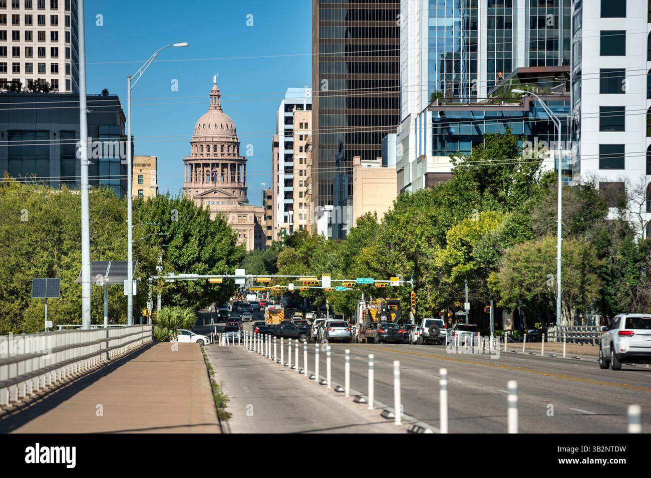 Austin, Texas Congress Avenue, vicino al Campidoglio Foto Stock