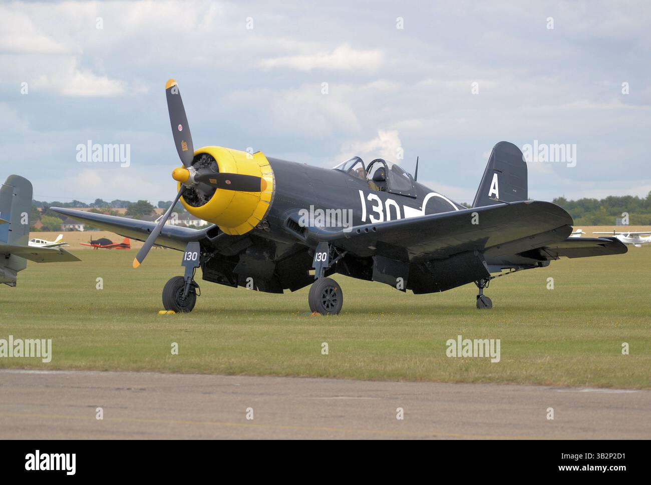 Goodyear FG-1D Corsair, un combattente statunitense della seconda guerra mondiale nella flotta britannica del Pacifico presso IWM Duxford Foto Stock