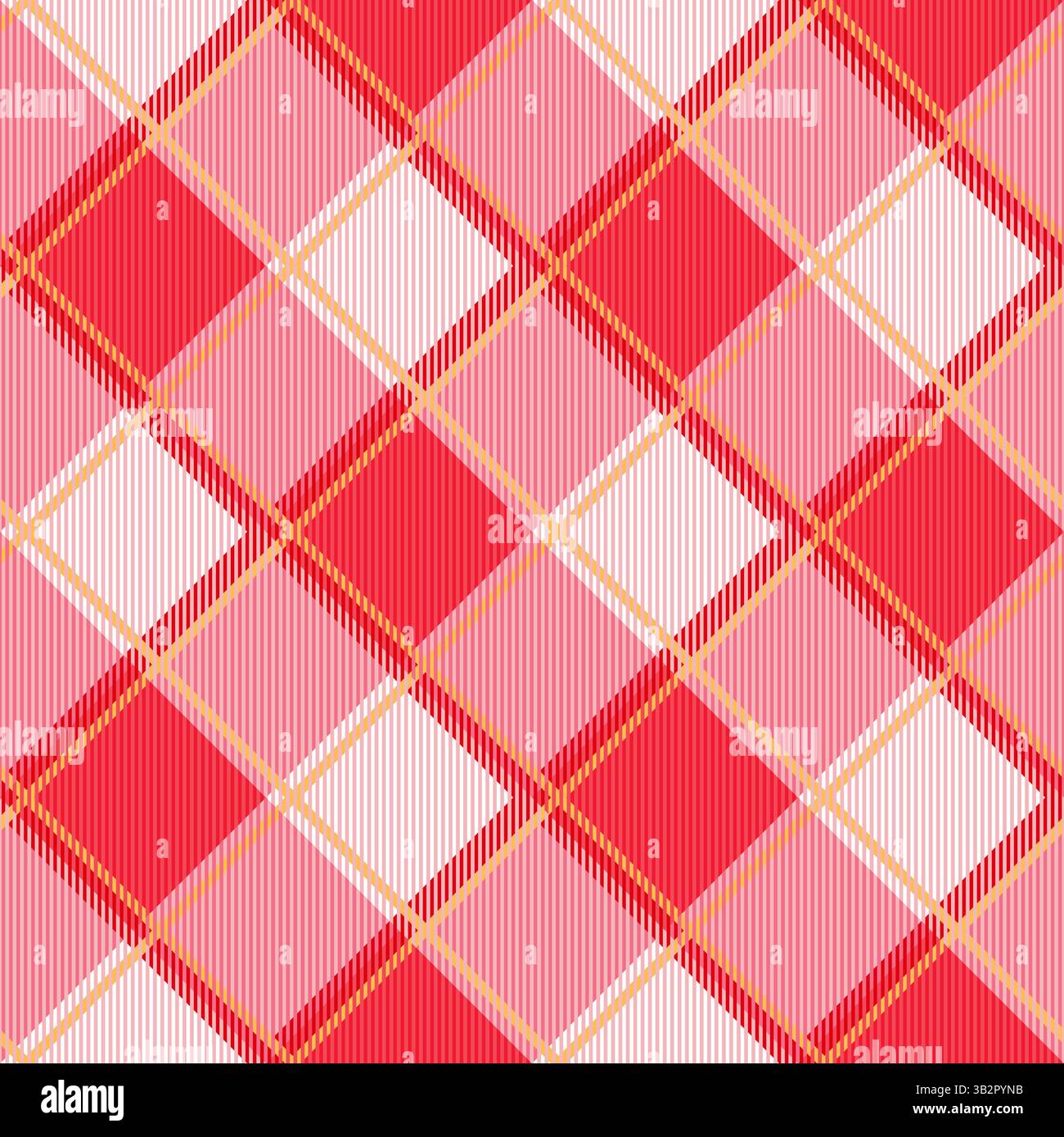 Plaid a scacchi per picnic rosa. Motivo vettoriale senza cuciture per tovaglie, abiti, gonne, tovaglioli o altri tessuti. Illustrazione Vettoriale