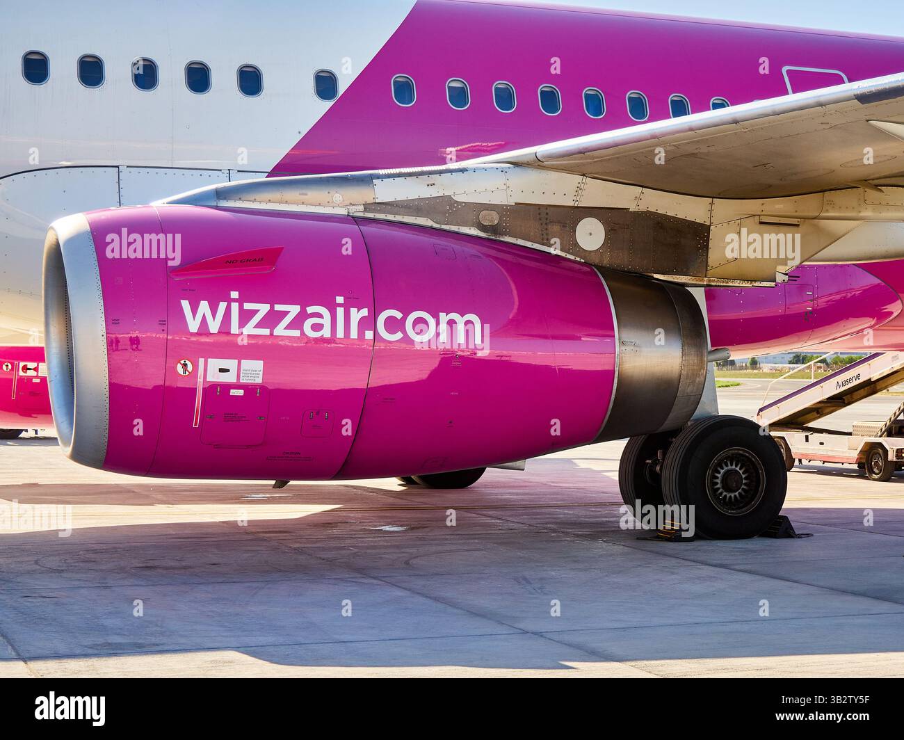 Wizzair Aircraft all'aeroporto di Malta Foto Stock
