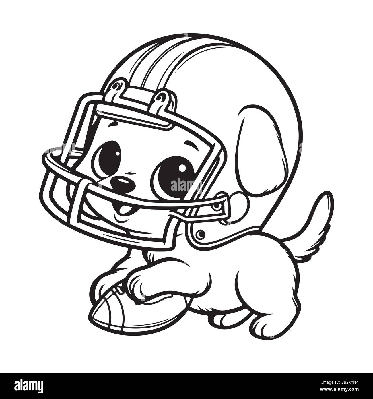 Cartoon Puppy Vector Art – illustrazione digitale di un cane carino Illustrazione Vettoriale