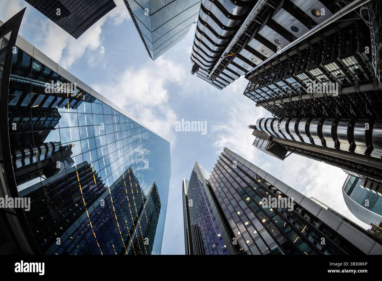 Leadenhall Street e Lime Street: Il London Insurance Sector Foto Stock