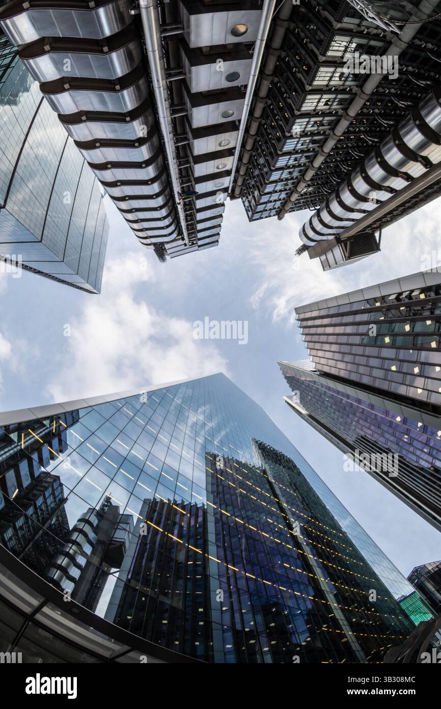 Leadenhall Street e Lime Street: Il London Insurance Sector Foto Stock
