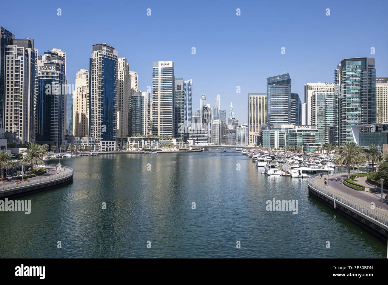 Dubai Marina, quartiere a sud di Dubai, Emirati Arabi Uniti, Asia Foto Stock