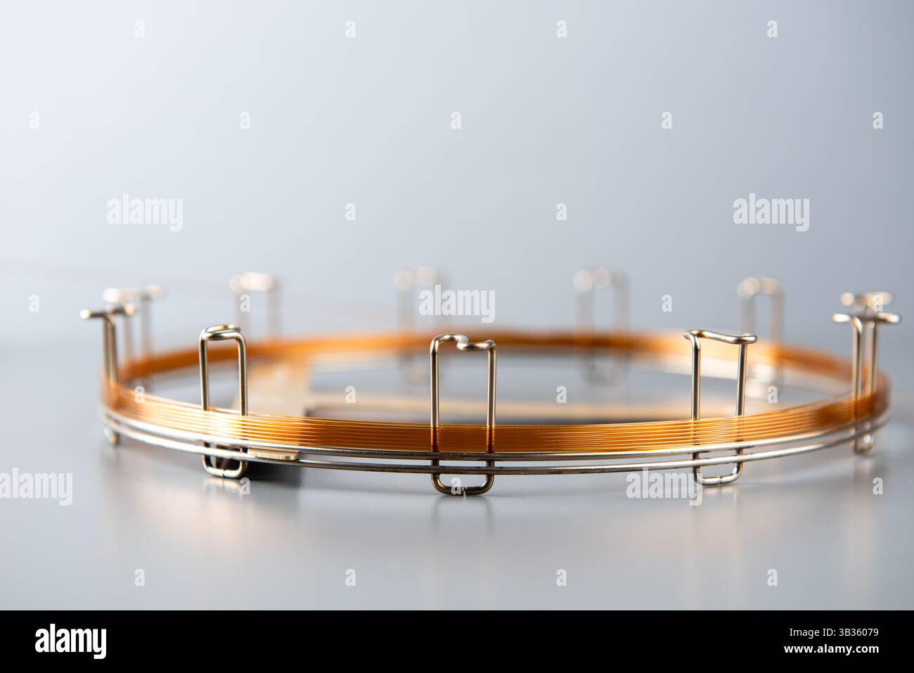 Colonna capillare. Apparecchiature a colonna per gascromatografia. Foto Stock