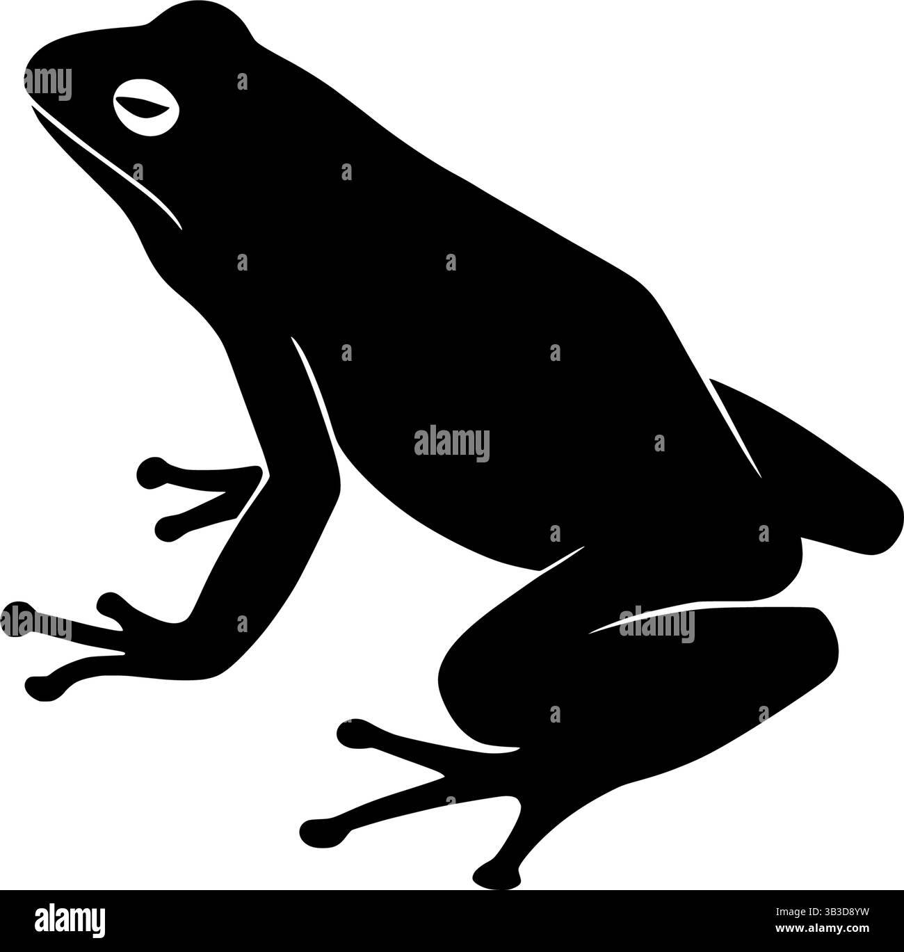 illustrazione vettoriale rana, animali selvatici anfibi natura grafica silhouette art Illustrazione Vettoriale