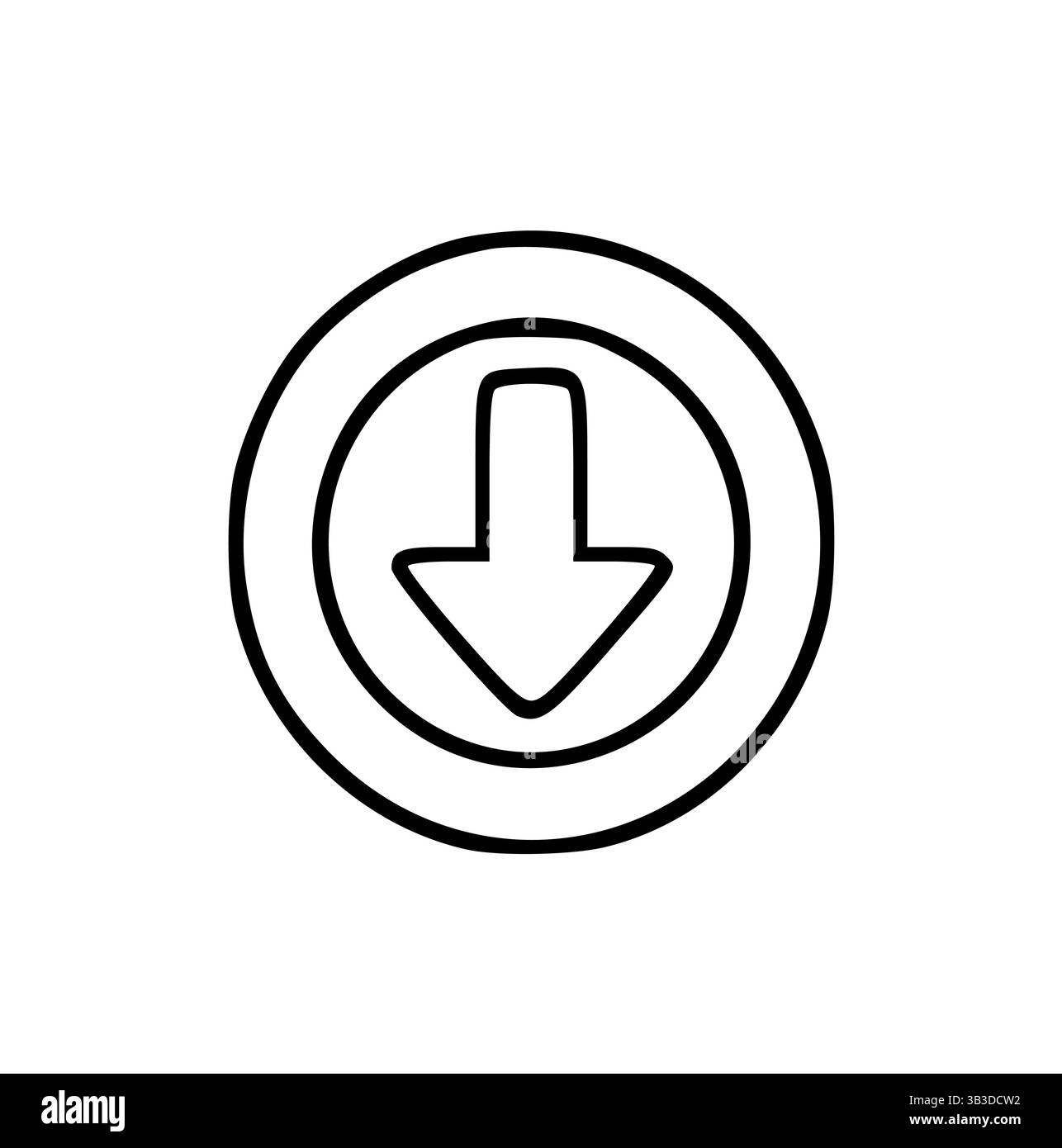 Simbolo del pulsante freccia del vettore di download Illustrazione Vettoriale