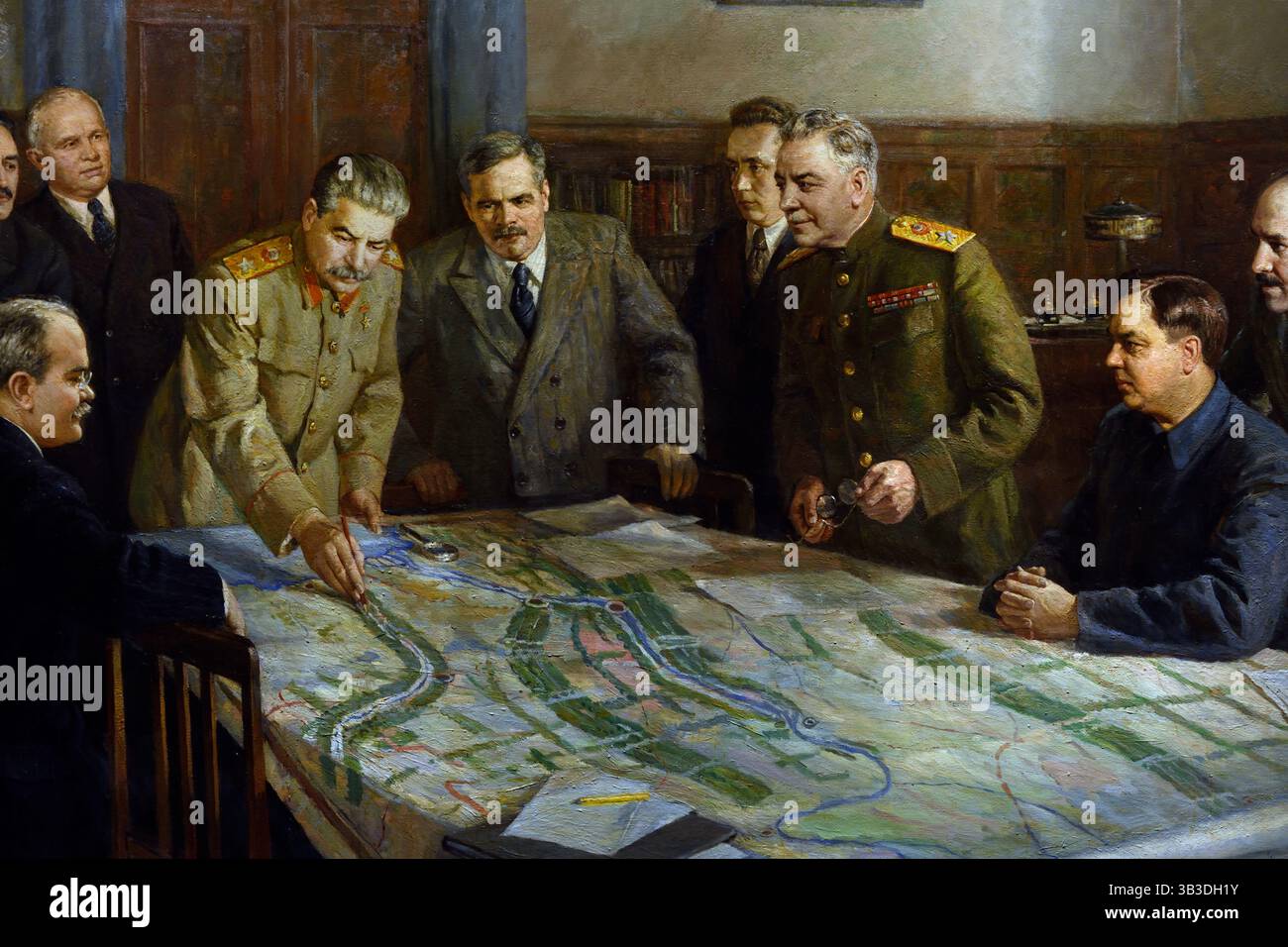 Joseph Stalin - Stalin (Iosif Vissarionovich Jughashvili), politico sovietico, Segretario generale del PCUS , come capo militare, pittura, Joseph Stalin nato il 18 dicembre 6, Old Style, 1878, Gori, Georgia, l'Impero russo morì il 5 marzo 1953, Mosca, Russia, U.S.R. fu segretario generale del Partito Comunista dell'Unione Sovietica (1922-53) e primo ministro dello Stato sovietico (1941-53), che per un quarto di secolo governò dittatorialmente l'Unione Sovietica e la trasformò in una grande potenza mondiale. Foto Stock