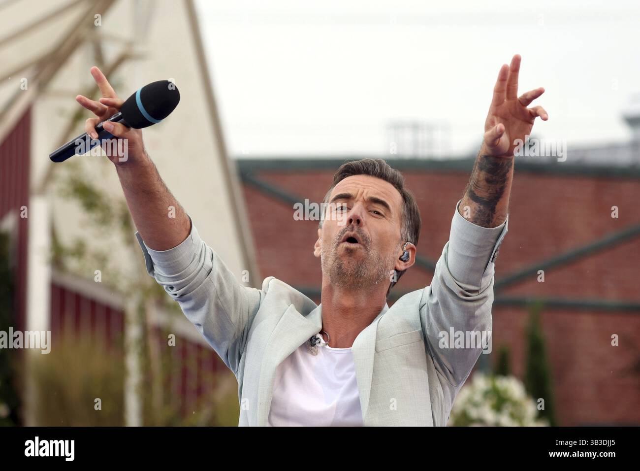 Florian Silbereisen (cantante/musicista/intrattenitore) nel programma TV ARD Immer wieder sonntags, Rust, Germania / Germania Foto Stock