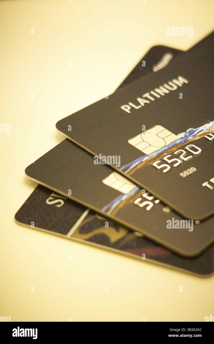 Carte di credito Foto Stock
