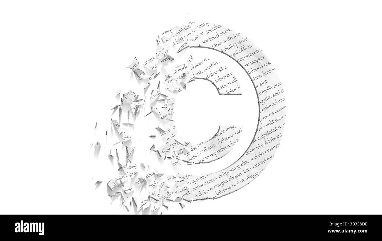 Composito digitale. Simbolo di copyright con sovrapposizione di stampa/stampa di libri compressi. Concetto di disprezzo per scrittori, autohors, giornalisti e creatori diritti di proprietà intellettuale. , infrazione, furto, furto, libro, libri, autore, autori, codice, marchio, diritto d'autore, simbolo, , â , intellettuale, proprietà, proprietà, firma, esclusiva, diritto, diritti, esclusività, creatività, creatività, creare, legale, protezione, protetta, letteraria, artistica, , artista, statuto, statuto, legge, Foto Stock