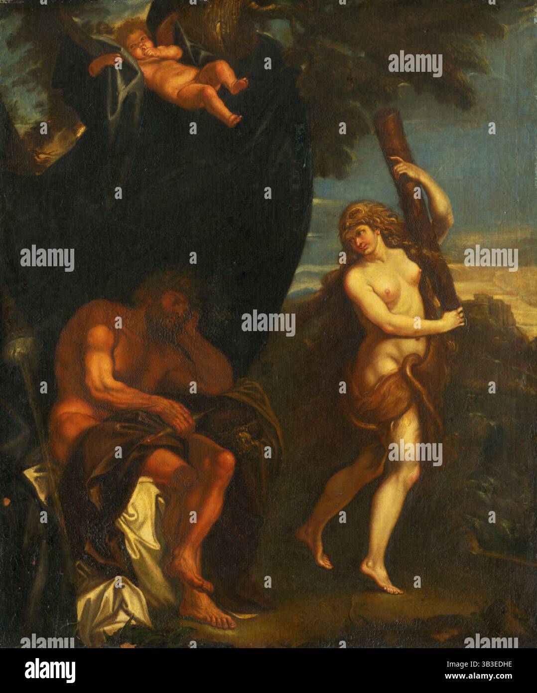 Scena mitologica, intorno al 1700. Foto Stock