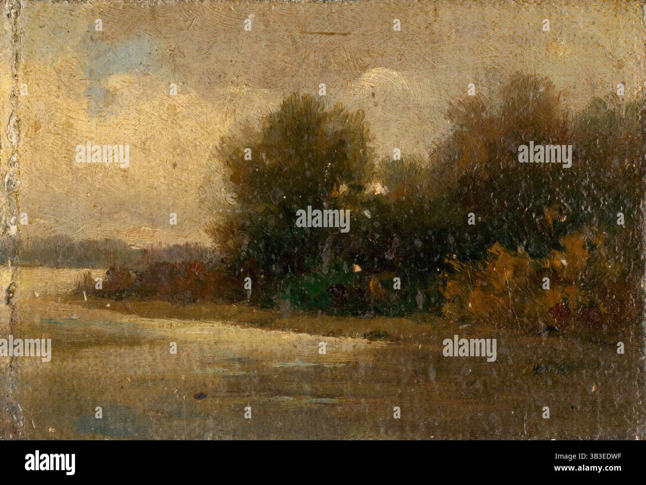 Foresta vicino a un fiume, 1890-1900. Foto Stock