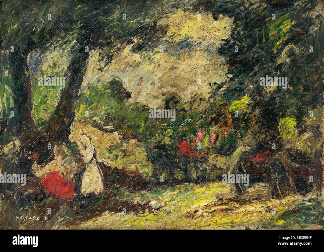 Scena in un parco, 1920-1929. Foto Stock